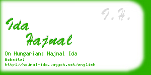 ida hajnal business card